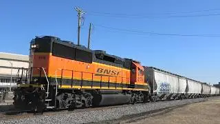 BNSF GP50's Lead Two Trains, Moline, IL 2/4/26