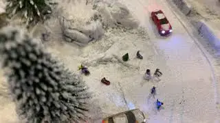 Z Scale on three snow layouts won best in show at Workington first time out!