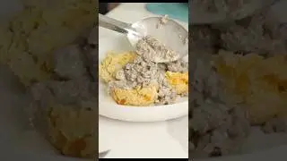 Keto Biscuits and Gravy - Recipe in the comments!