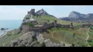 Генуэзская крепость  Судак  Новый свет  Аэросъемка  Genoese fortress  Sudak  New world Aerial video