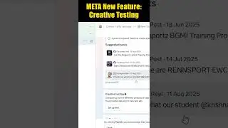 Meta&rsquo;s New Creative Testing Features Explained in 60 Seconds!