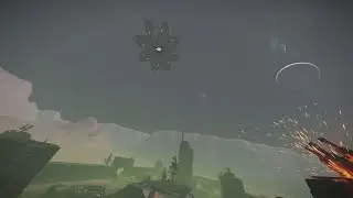Elite Dangerous Thargoid Interceptor attacking settlement's defences
