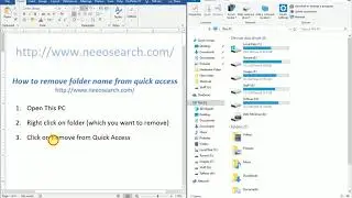 How to remove folder name from quick access