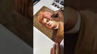 Drawing Swami Vivekananda with Watercolour// full tutorial on channel #artshorts #watercolor