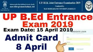 Up bed entrance exam Admit Card 2019