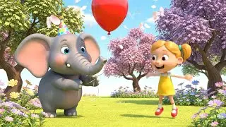 Baby Elephant Found a Red Balloon | Nursery Rhymes for Kids & Baby Songs