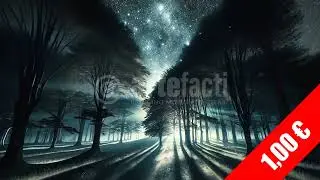 Starry Forest Avenue &mdash; Dreamlike Night Nature Stock Footage (HD)