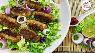 Arabic Beef Kebab Recipe - Easy Arabian Beef Kabab - Beef BBQ Restaurant Style