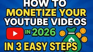 How to monetize your YouTube videos in 2026 in just 3 easy steps.