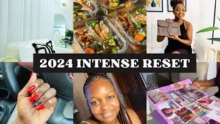 INTENSE RESET: LUXURY UNBOXING/ THRIFT HAUL/ MEAL PREP/ NEW NAILS & HAIR/ 2024 Vision Board// Ms WIT