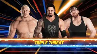Roman Reigns Vs Brock Lesnar Vs Dean Ambrose Fastlane 2016 Full Match I WWE2K18 PC Gameplay.