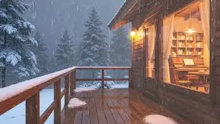 Midnight Winter Jazz Caf&eacute; ❄️🌧️ | Cozy Piano Ambience for Relax & Sleep