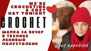Вяжем шапку &laquo;Ленивым полустолбиком&raquo; Crochet Hat Tutorial.Skill Level:Beginner Friendly! Начинающим.