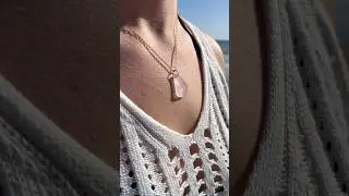 Crafting A Pink Sea Glass Necklace! 🌊💎 #shorts #jewelry