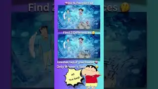 Shinchan Challenge: Can You Spot 2 Differences? 🤯 #anime #trending #viral #puzzle