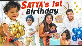 CELEBRATING Satyadev's First Birthday With the Whole Family In India , Telugu Family Vlog