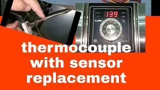 installing thermocouple with sensor for oven
