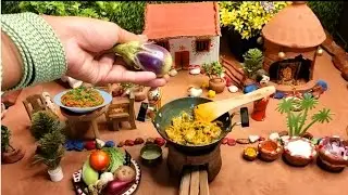 Miniature baingan ka bharta | Miniature cooking|Mini cooking| baingan ka bharta recipe