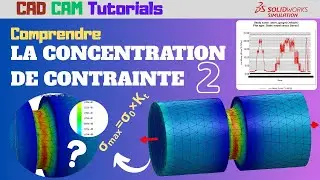 Comprendre la concentration de contrainte | Arbre avec gorge | SolidWorks Simulation #solidworks