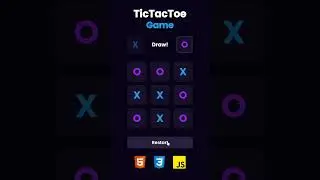 TicTacToe Game JavaScript #coding #tictactoe #javascript #website #html #css #programming