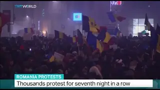 Romania Protests: Thousands protest for seventh night in a row