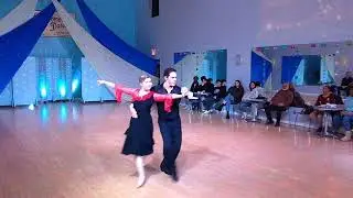 Laura C. Rhumba/ Am. Tango Medley w/Instructor Fabio Bonini @Winter Showcase