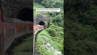 Crossing Two short tunnels Beautiful Kasara-Igatpuri ghats in Monsoon 🌧️