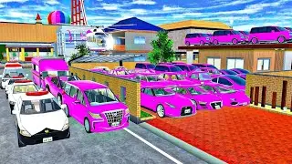 All pink color car boy 🏡🏠 sukura school simloutr 🚕🚕🚕