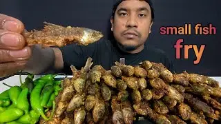 small fish fry & spicy chilli eating videos | small fish fry | small fish fry eating show