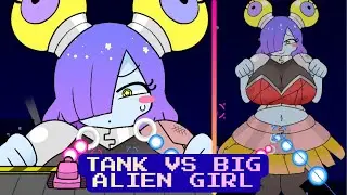 Tank Vs Big Alien Girl Playthrough | Cute Waifu Alien vs Tanks