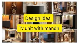 interior design ideas 2025 tv unit with mandir @MIF400