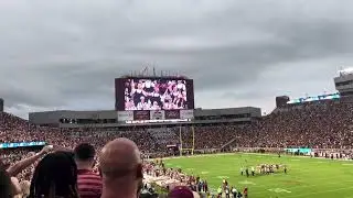 FSU is coming onto the field! Let&rsquo;s go! #GameDay, Who Ready?