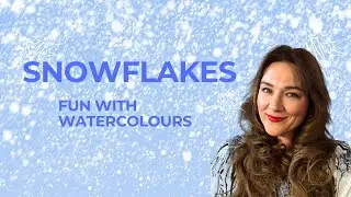 Relaxing Snowflake Watercolour Tutorial for Beginners ❄️ Easy Winter Art