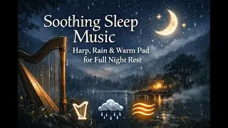 Soothing Sleep Music  Harp, Rain & Warm Pad for Full Night Rest. #SleepMusic#DeepSleep#SoothingSleep