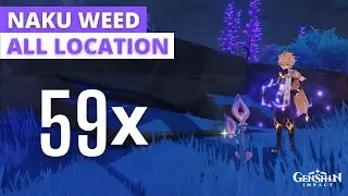 Genshin Impact 59x Naku Weed Location - Fast and Efficient - Detailed Map Included