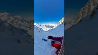 Seasons first steeper line with Telemark setup | CosmiquesCouloir | Chamonix #skiing