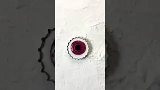 #arttheraphy #bottlecaps #satisfying #diy #recycling #soothing #abstractfluidart