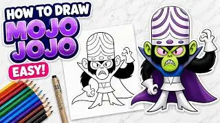How to Draw Mojo Jojo from The Powerpuff Girls Step by Step
