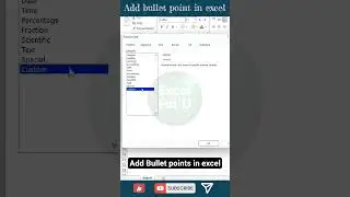 Add bullet points in excel #excelshortcuts #excelforbeginners #exceltricks #excelformulas #shorts