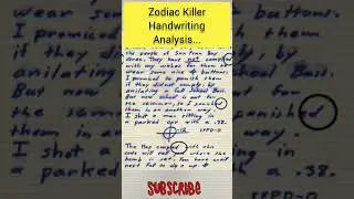 Zodiac Killer Handwriting Analysis #graphology #viral #shortsvideo #personalitytraits #zodiackiller