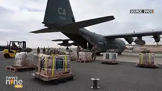 U.S. Aircraft Conducts Aid Airdrops to Gaza Strip Amid Humanitarian Crisis | News9