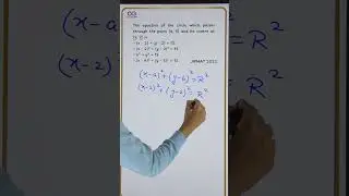 JIPMAT 2022 | QA | Geometry | Circle | Coordinate Geometry #shorts #jipmatexam #jipmat