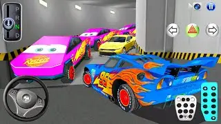 New McQueen car Stuck in Parking Garage - 3D Driving Class - 3D Driving Class Game - Car Game