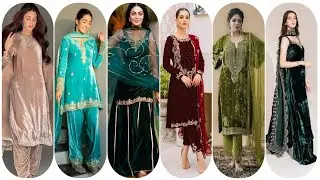 Stylish Velvet Dress/Party Wear Velvet Dress/Velvet Dress Designing Ideas/Fancy Velvet Dress Design
