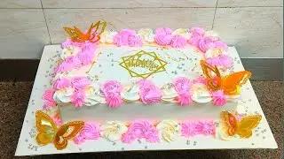 Latest Square Cake Design/Square Cake Decorating ideas 2025/Square Birthday Cake Decorating ideas