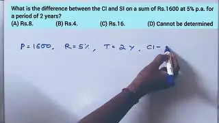 What is the difference between the CI and SI on a sum of Rs.1600 at 5% p.a. for a period of 2 years