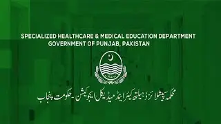 Government of The Punjab Specialized Healthcare and Medical Education Department 2026