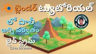 Lowpoly Isometric Volcano Diorama | Padmasri's Blender Tutorial