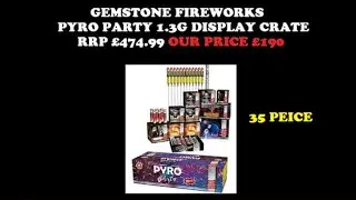Gemstone Fireworks Pyro Party 35 piece display crate 1.3G | &pound;190 at Middleton Firework Shop