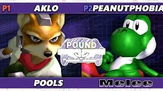 Pound 2022 - Aklo (Fox) Vs. Peanutphobia (Yoshi) SSBM Smash Melee Tournament